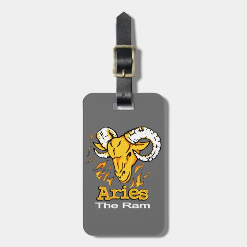 Aries The Ram horoscope id luggage tag