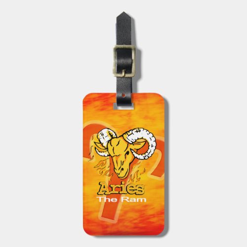 Aries The Ram horoscope id luggage tag