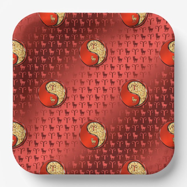 Aries the Ram Paper Plates (Front)