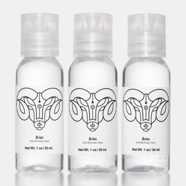 Aries the Ram personalized zodiac party favour Hand Sanitizer (Set)