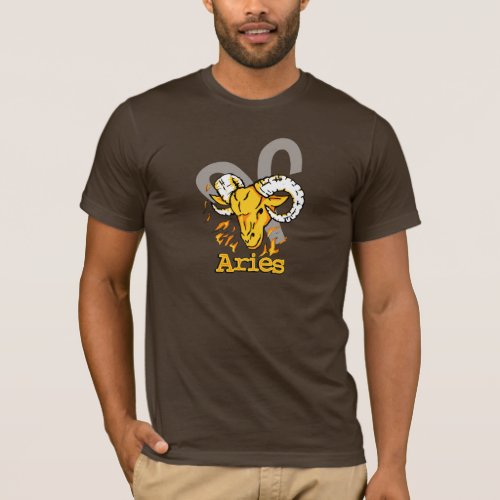 Aries The Ram zodiac astrological dark t_shirt