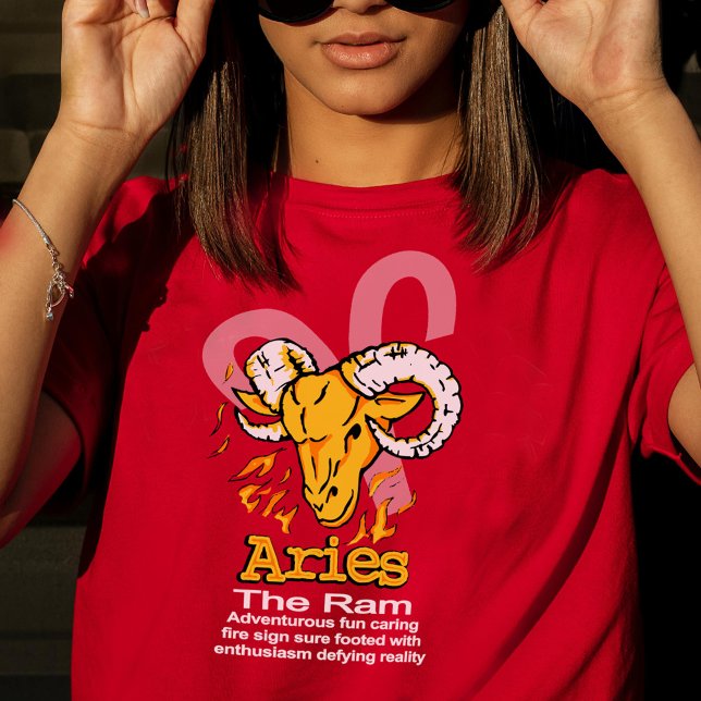 Aries The Ram zodiac astrological dark t-shirt (Creator Uploaded)