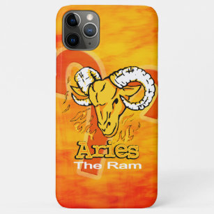 Aries The Ram zodiac fire orange flame iPhone 11 Pro Max Case