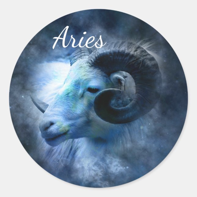 Aries The Ram Zodiac Horoscope Astrology Sticker (Front)