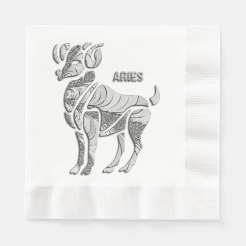 Aries the Ram Zodiac Paper Napkins
