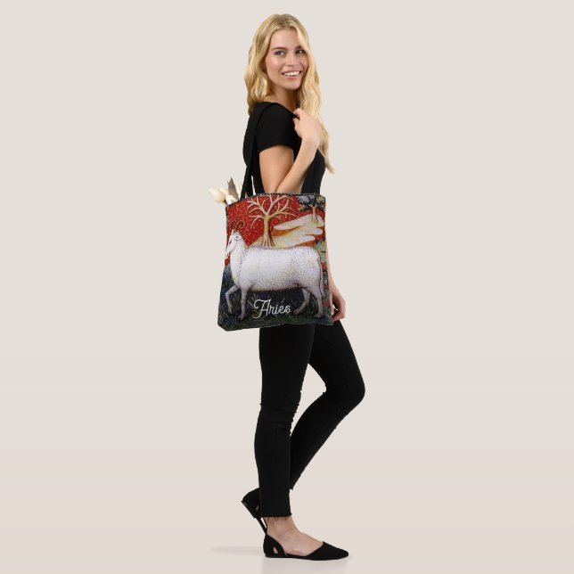 Aries the Ram Zodiac Sign Birthday Party Tote Bag (On Model)