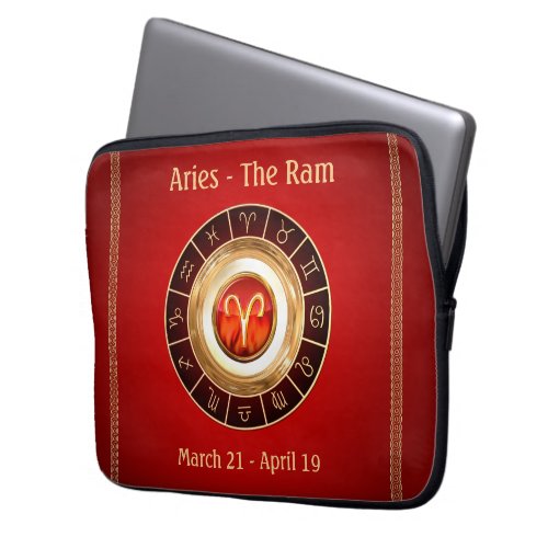 Aries  The Ram Zodiac Sign Laptop Sleeve