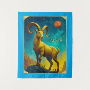 Aries the Ram Zodiac Sign Tapestry