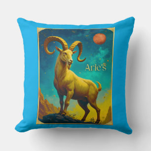 Aries the Ram Zodiac Sign Throw Pillow