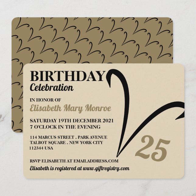 Aries, The Ram, Zodiac Star Sign, Birthday Invitation (Front/Back)