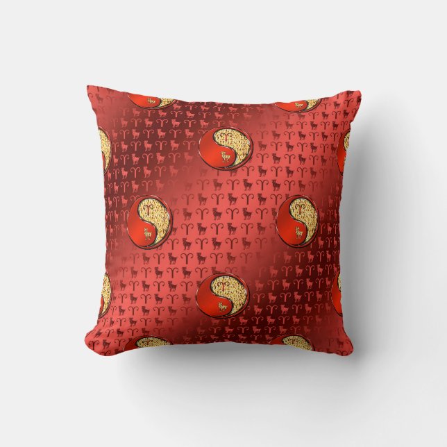 Aries Throw Pillow (Front)