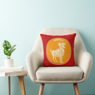 Aries Throw Pillow