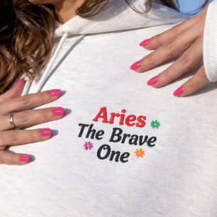 Aries unique Hoodie embroidered Gift