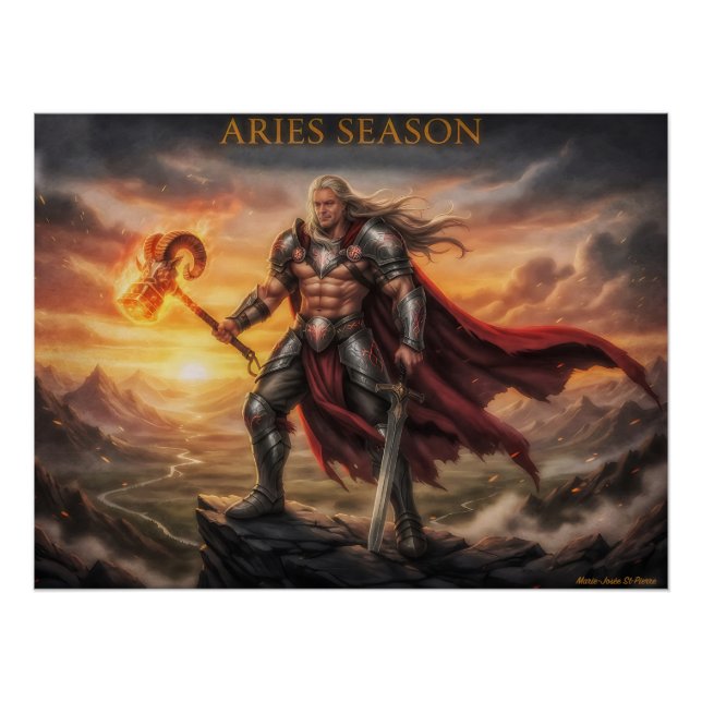 Aries Warrior Spirit Poster (Front)