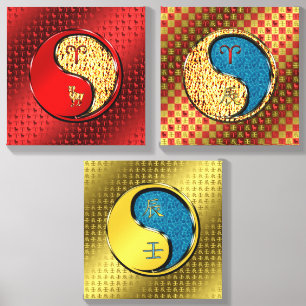 Aries & Water Dragon Canvas Photo Tile