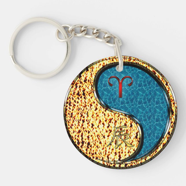 Aries & Water Dragon Keychain (Front)