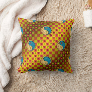 Aries & Water Monkey Throw Pillow