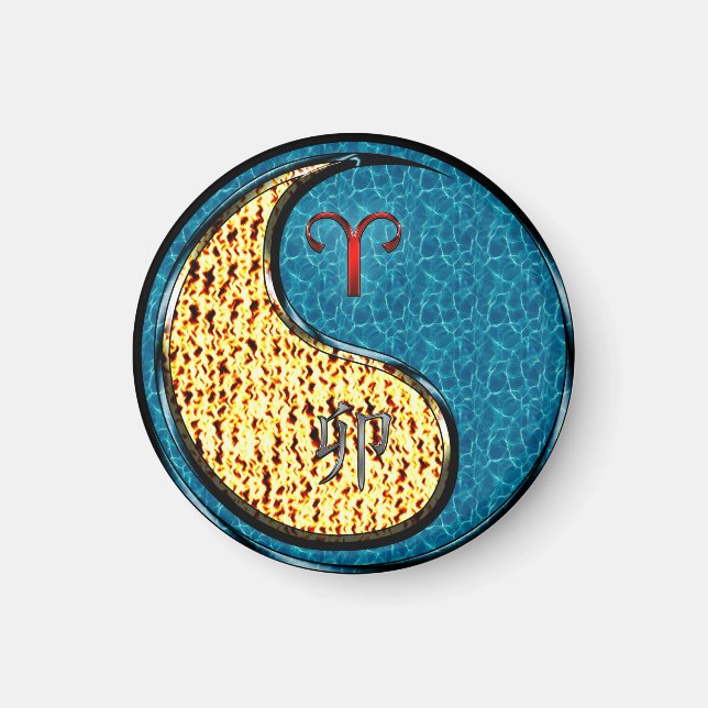 Aries & Water Rabbit Magnet (Front)