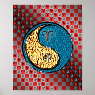Aries & Water Rabbit Poster