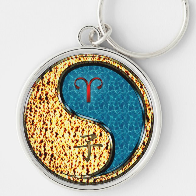 Aries & Water Rat Keychain (Front)