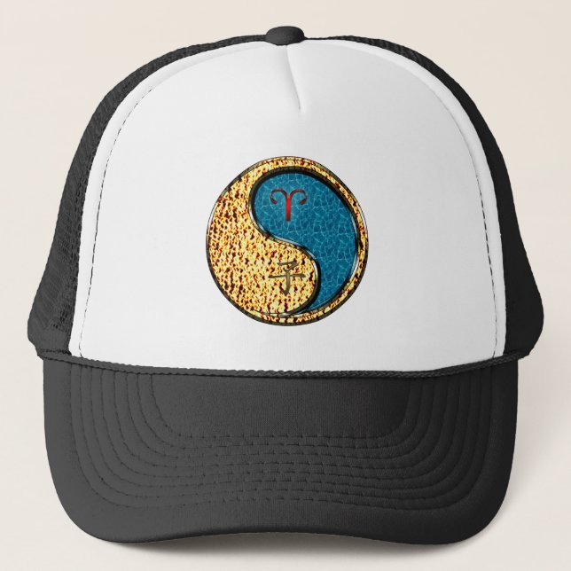 Aries & Water Rat Trucker Hat (Front)