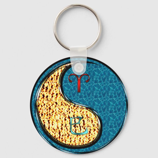 Aries & Water Snake  Keychain (Front)