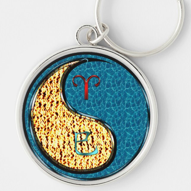 Aries & Water Snake  Keychain (Front)