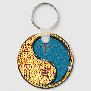 Aries & Water Tiger Keychain