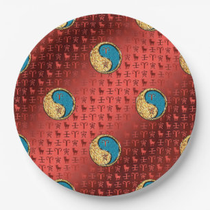 Aries & Water Tiger Paper Plates