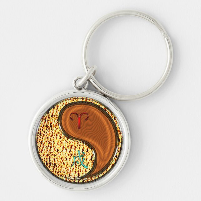 Aries & Wood Dog Keychain (Front)