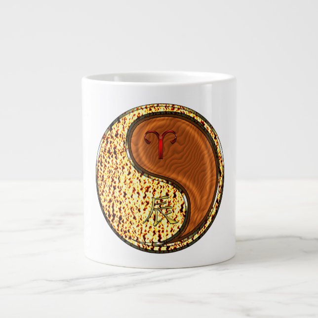 Aries & Wood Dragon Giant Coffee Mug (Front)
