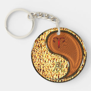Aries & Wood Dragon Keychain