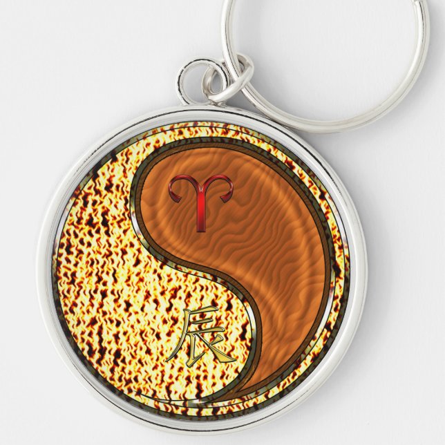 Aries & Wood Dragon Keychain (Front)