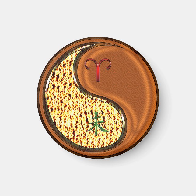 Aries & Wood Goat Magnet (Front)