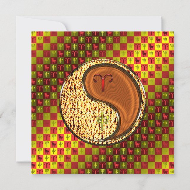 Aries & Wood Monkey Card (Front)