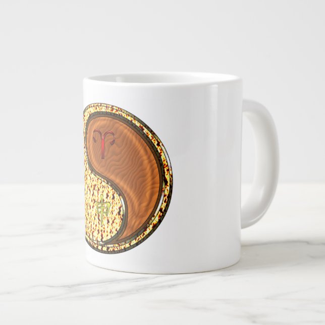 Aries & Wood Monkey Giant Coffee Mug (Front Right)