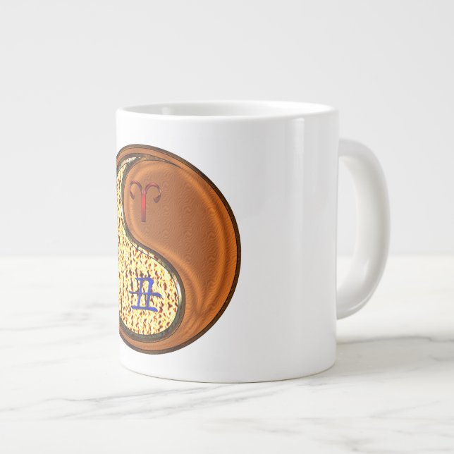 Aries & Wood Ox Giant Coffee Mug (Front Right)