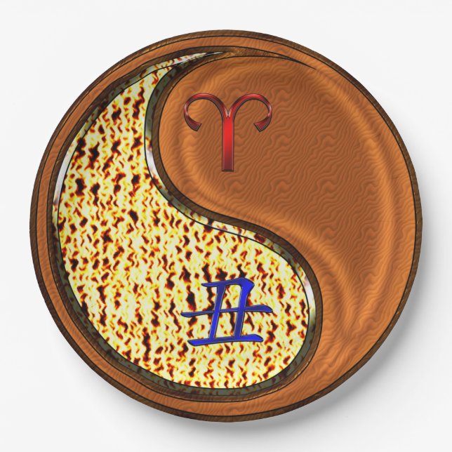 Aries & Wood Ox Paper Plates (Front)