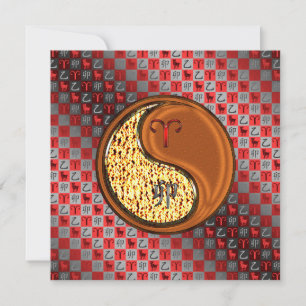 Aries & Wood Rabbit. Card