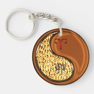 Aries & Wood Rabbit. Keychain