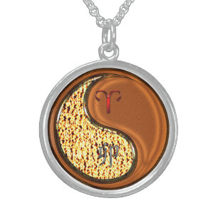 Aries & Wood Rabbit. Sterling Silver Necklace