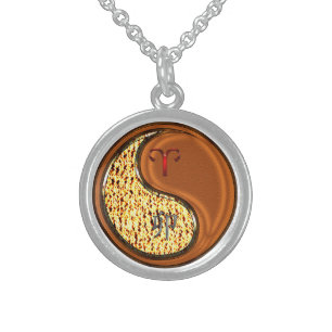 Aries & Wood Rabbit. Sterling Silver Necklace
