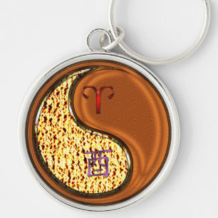 Aries & Wood Rooster Keychain
