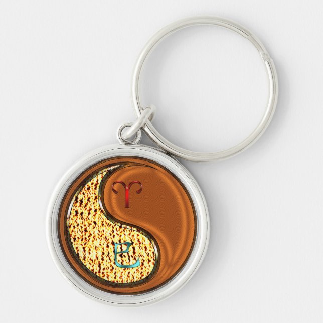 Aries & Wood Snake Keychain (Front)
