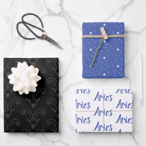 Aries Wrapping Paper  Set of 3