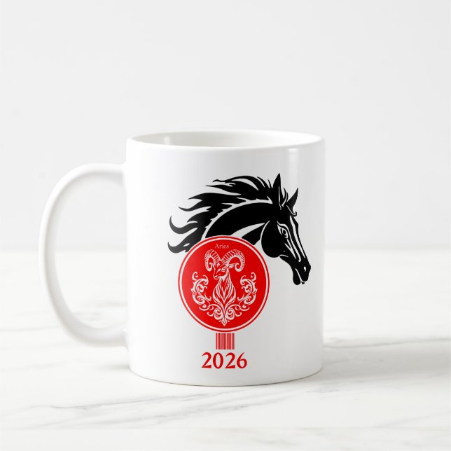 Aries x Year of the Horse 2026 Coffee Mug (Left)