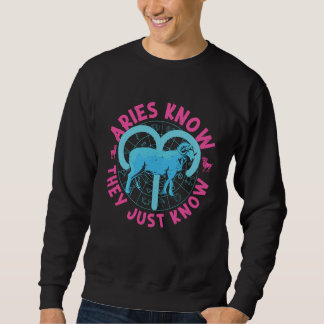 Aries Zodiac Aries Know They Just Know Sweatshirt