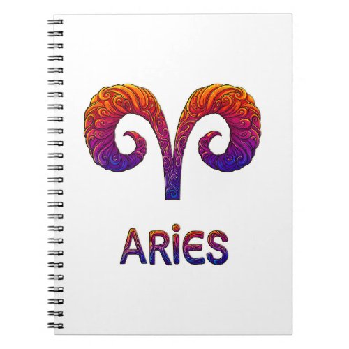 Aries Zodiac / Aries Symbol Notebook