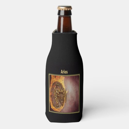 Aries Zodiac Astrology design Bottle Cooler