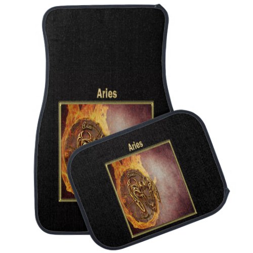 Aries Zodiac Astrology design Car Mat